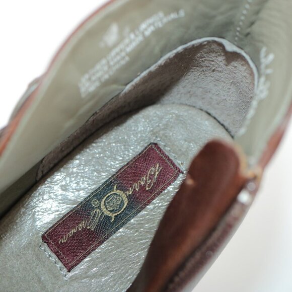 Born Womens Biddy Boot Size 8 Brown Leather Block Heel Bootie Elegant Buckle - Picture 9 of 12